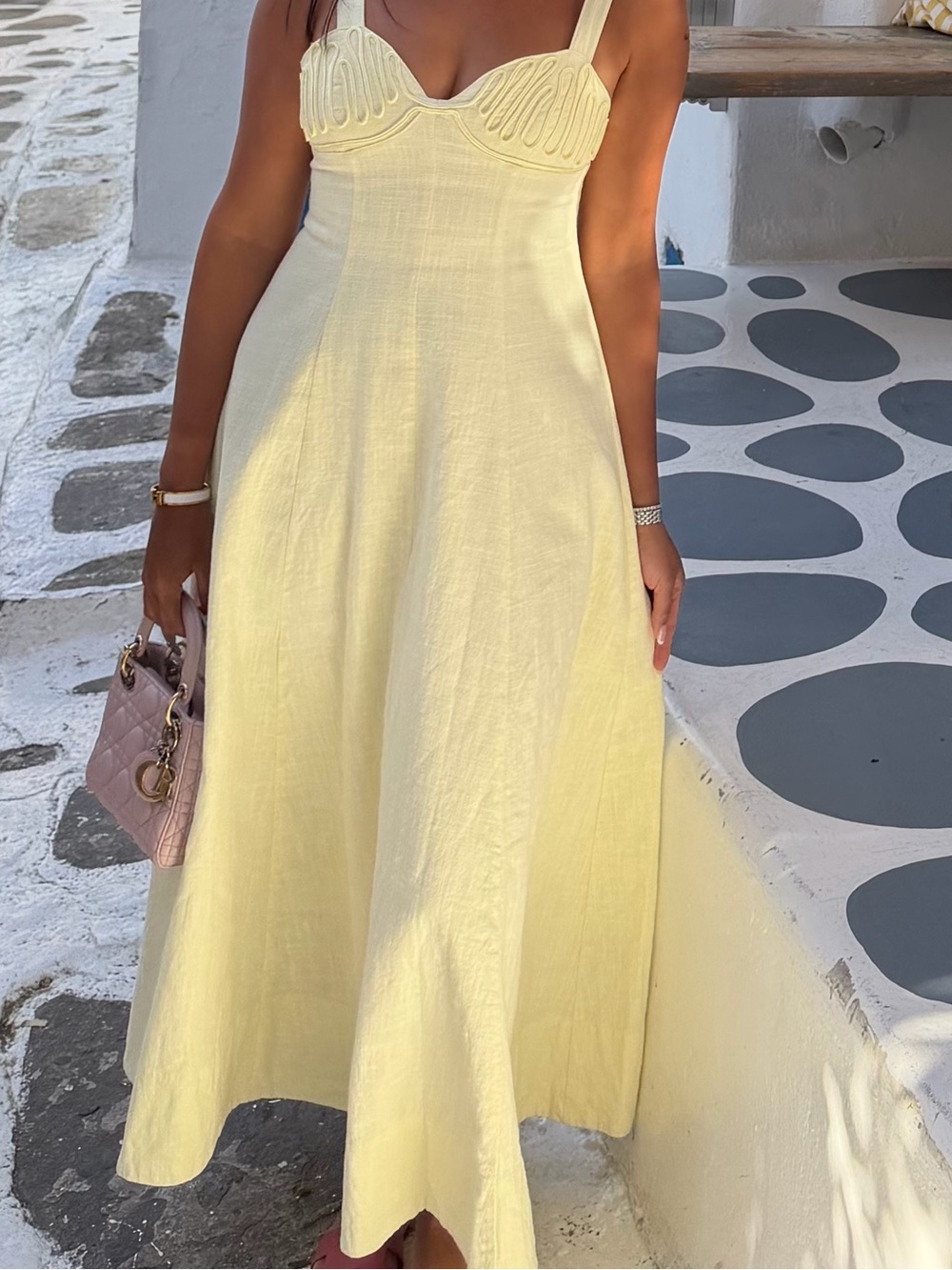 Women's Yellow Sundress - Elegant Summer Dress